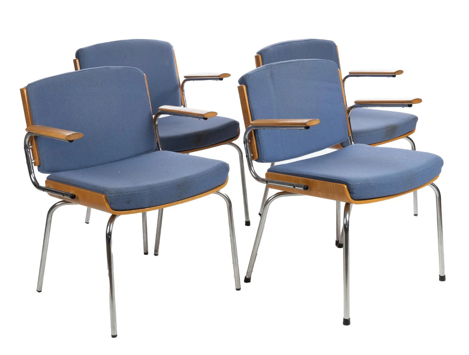 DANISH MODERN ‘DUBA’ ARM CHAIRS WITH ORIGINAL UPHOLSTERY