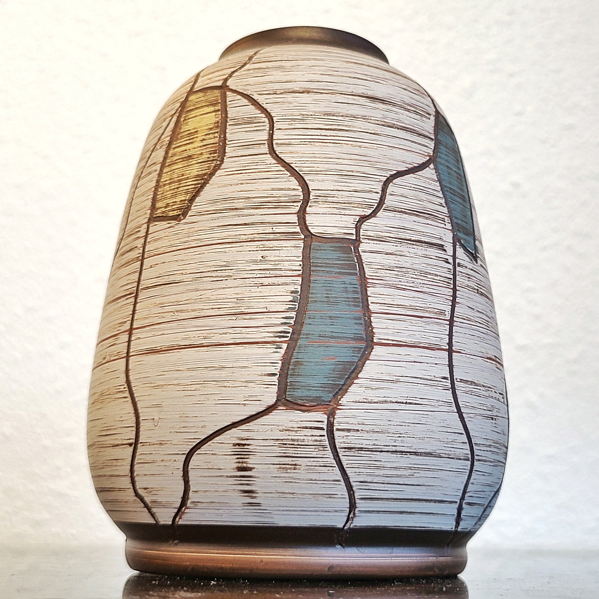 SAWA-KERAMIK ‘NAPOLI’ DÉCOR “KLINKER” VASE Nr. 234/15