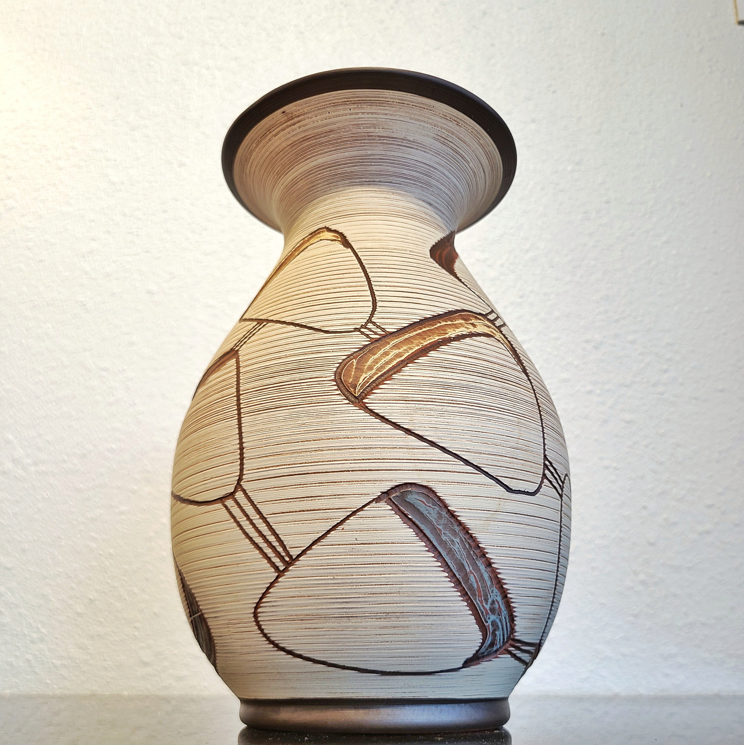 SAWA KERAMIK ‘TORINO’ DÉCOR “KLINKER” VASE Nr. 209/25