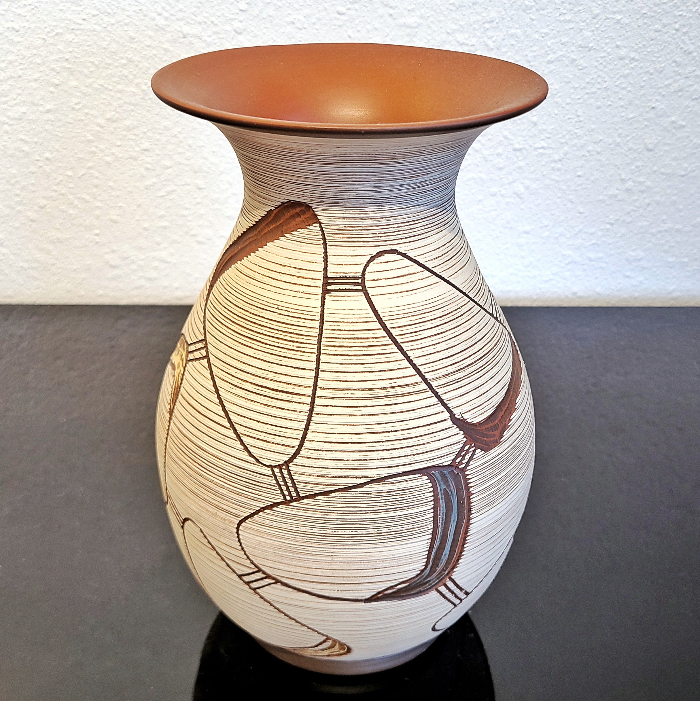 SAWA KERAMIK ‘TORINO’ DÉCOR “KLINKER” VASE Nr. 209/25