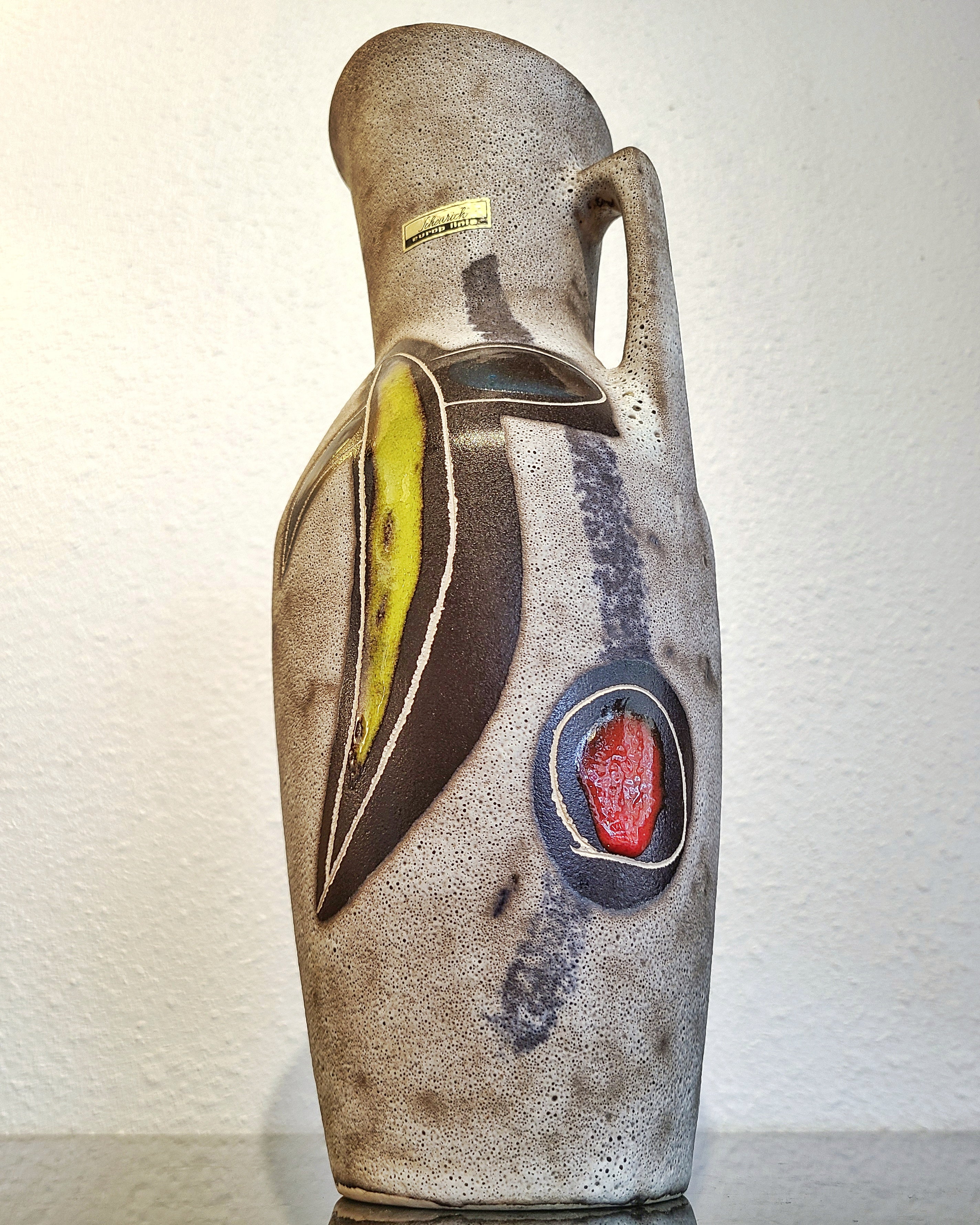 TALL SCHEURICH FRUIT MOTIF PITCHER VASE Nr. 403/35