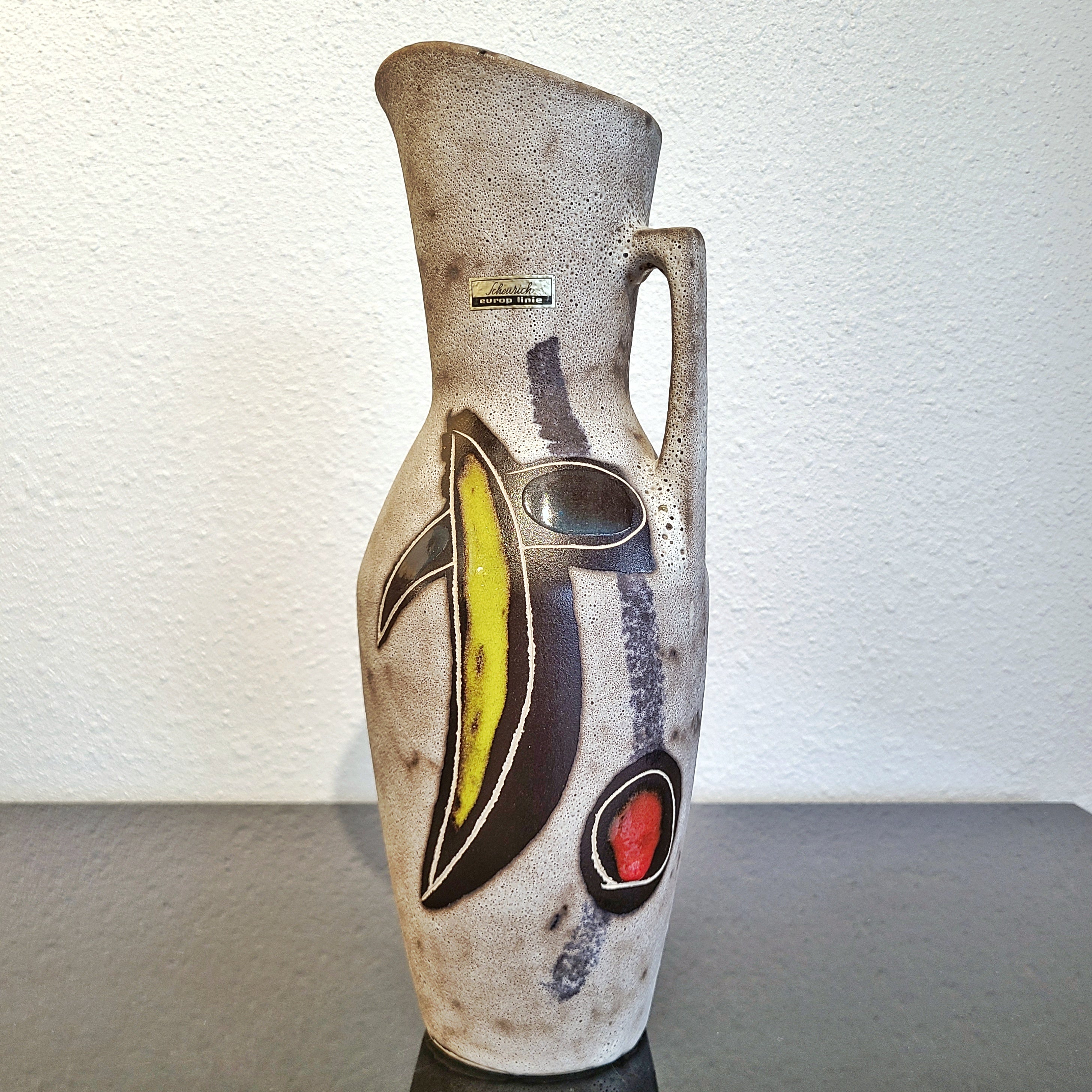 TALL SCHEURICH FRUIT MOTIF PITCHER VASE Nr. 403/35
