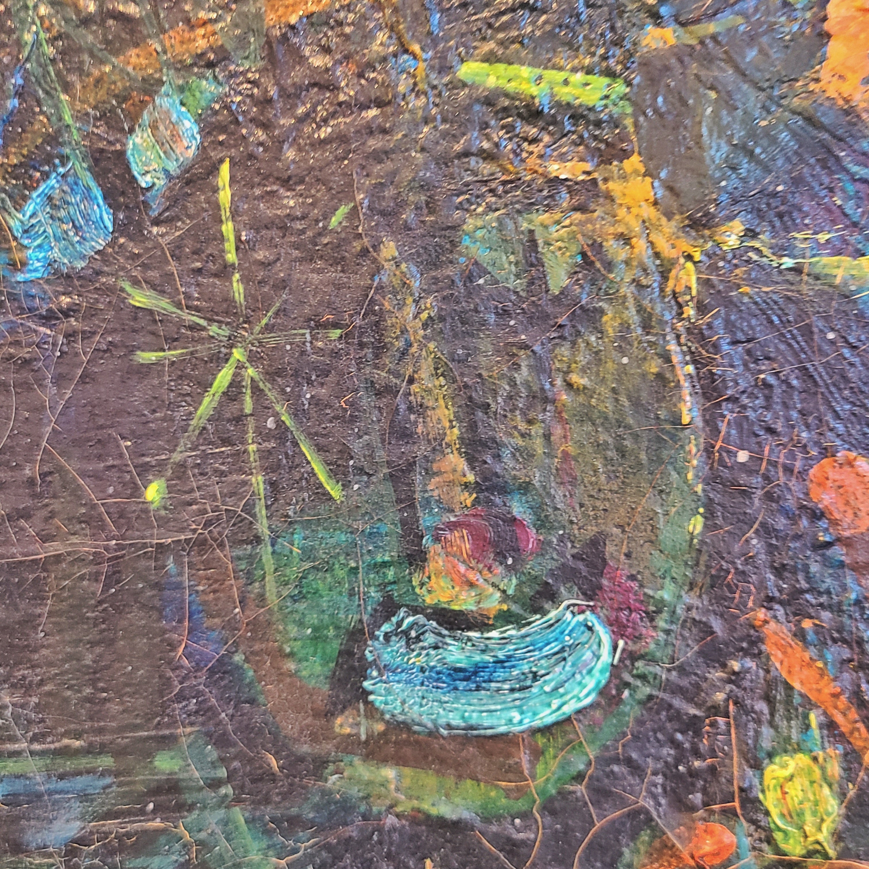 EQUESTRIAN ABSTRACT BY UNKNOWN GERMAN ARTIST (1960s)