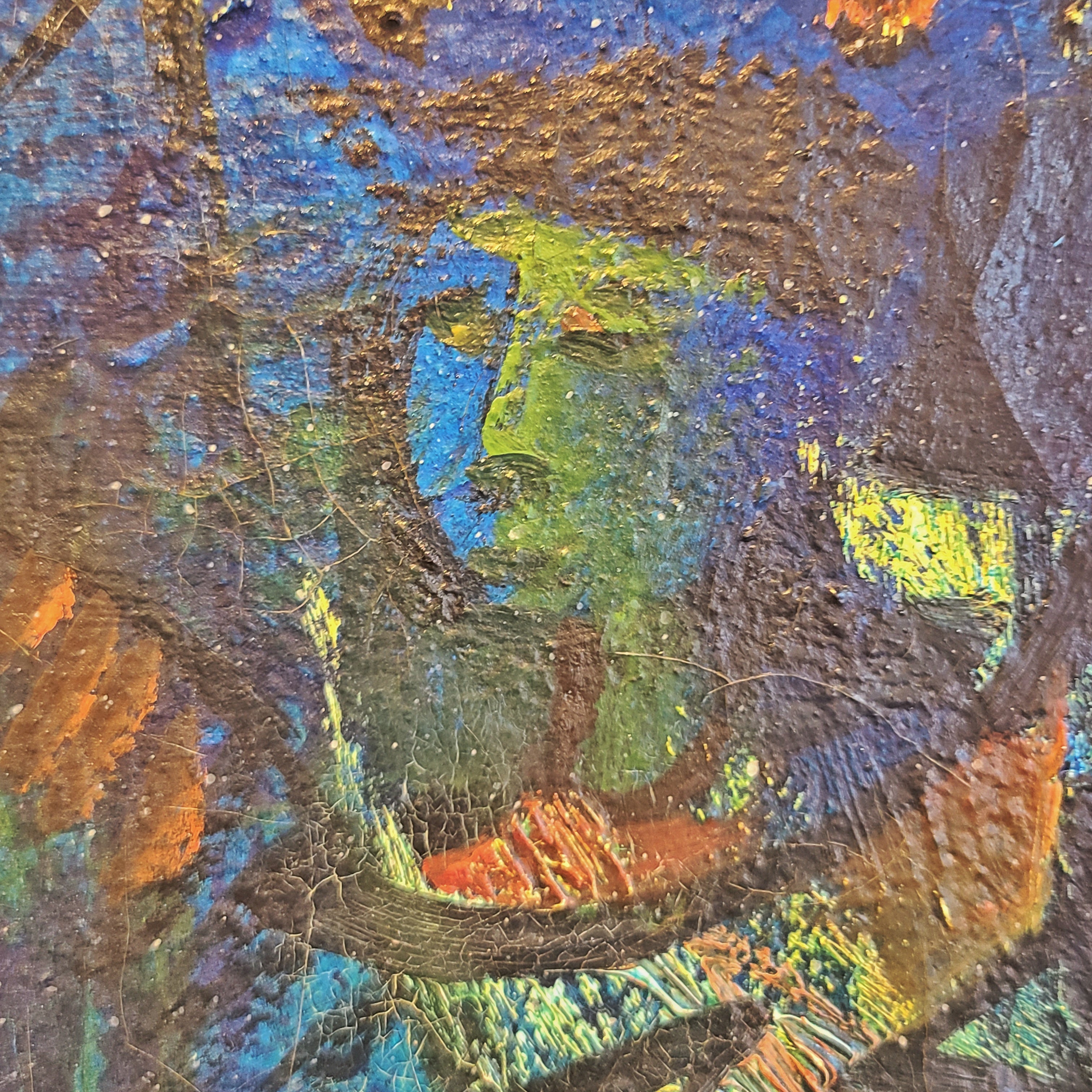 EQUESTRIAN ABSTRACT BY UNKNOWN GERMAN ARTIST (1960s)