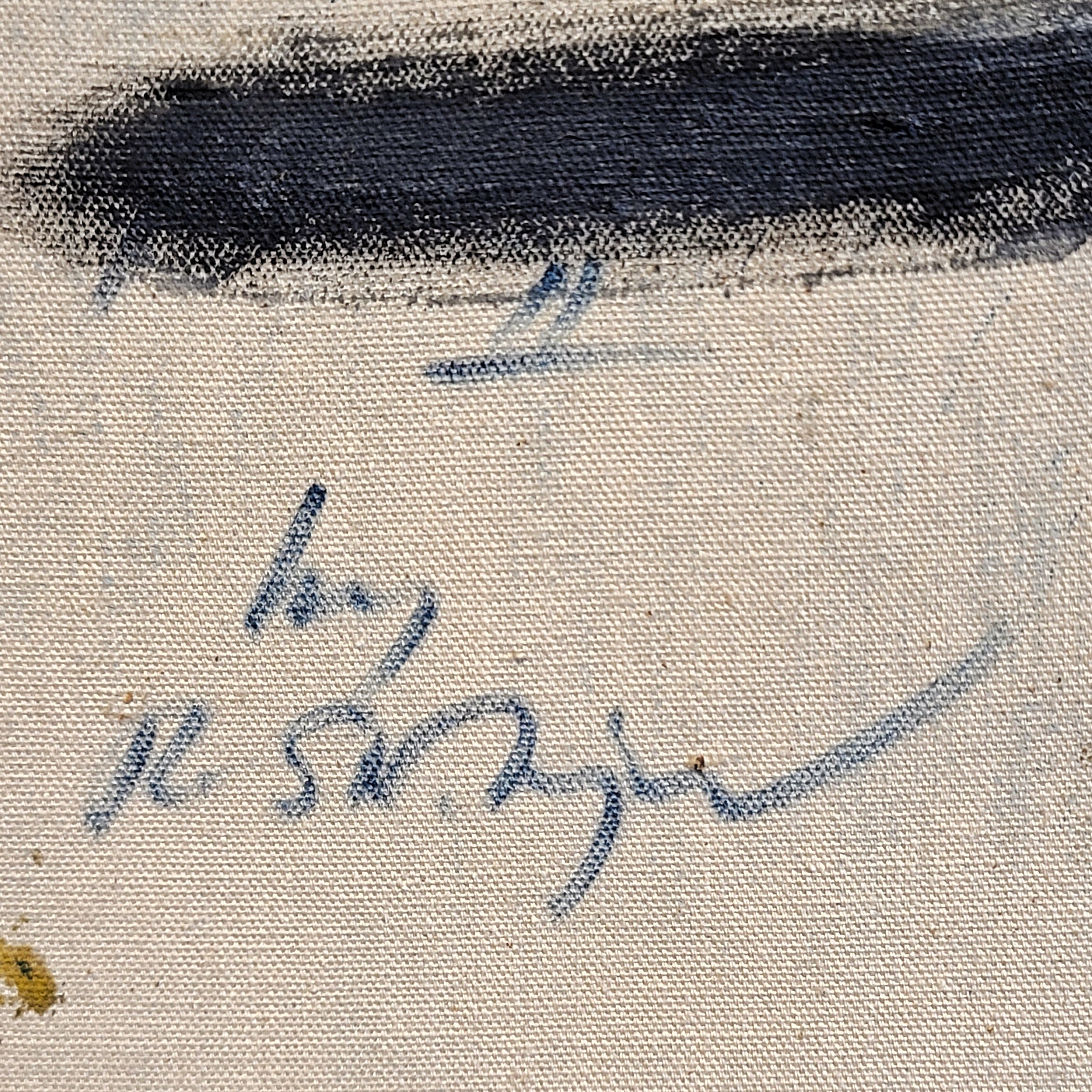 EQUESTRIAN ABSTRACT BY UNKNOWN GERMAN ARTIST (1960s)