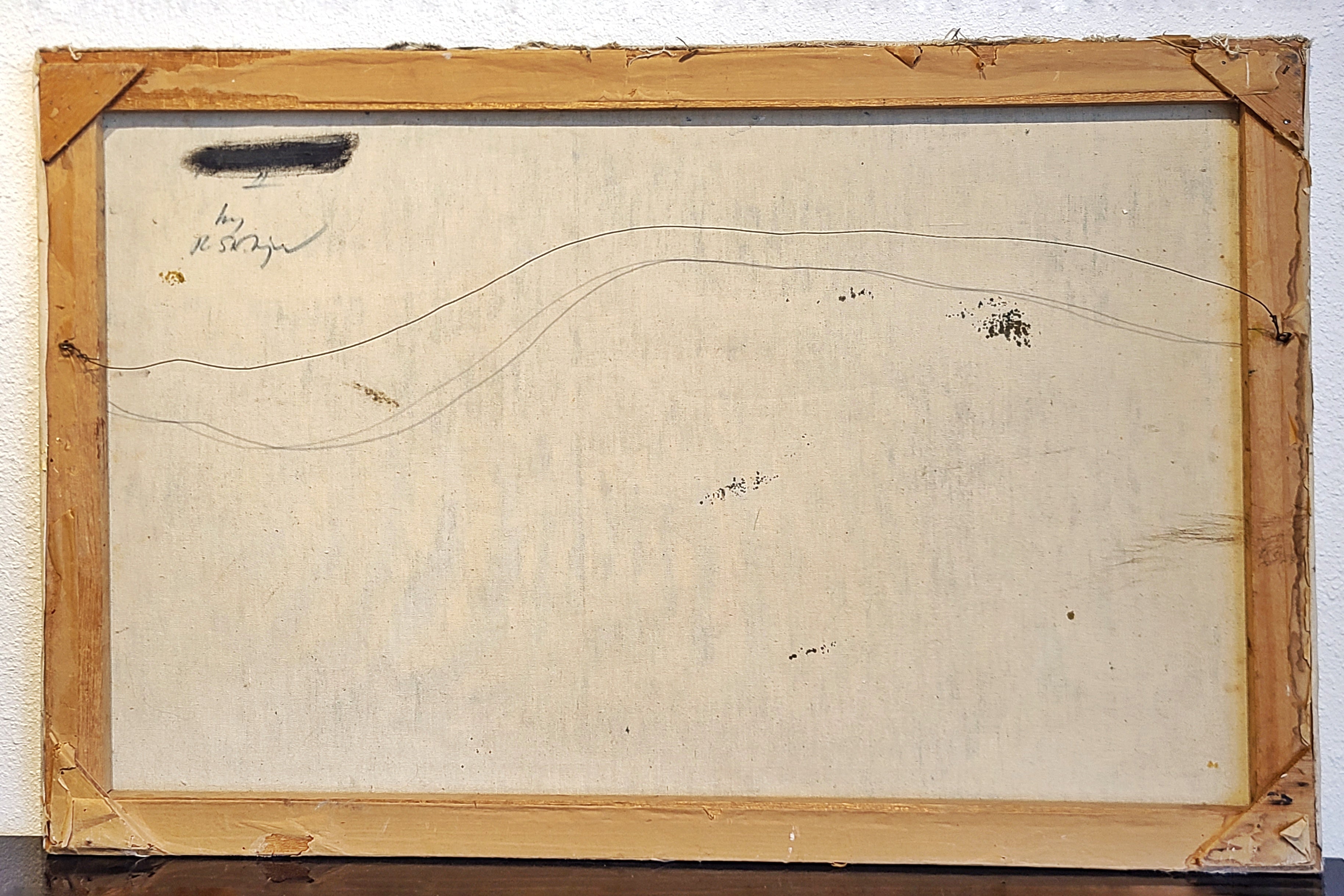 EQUESTRIAN ABSTRACT BY UNKNOWN GERMAN ARTIST (1960s)
