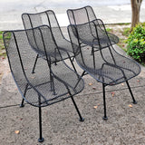LOW ‘SCULPTURA’ SIDE CHAIRS BY RUSSEL WOODARD FOR WOODARD FURNITURE