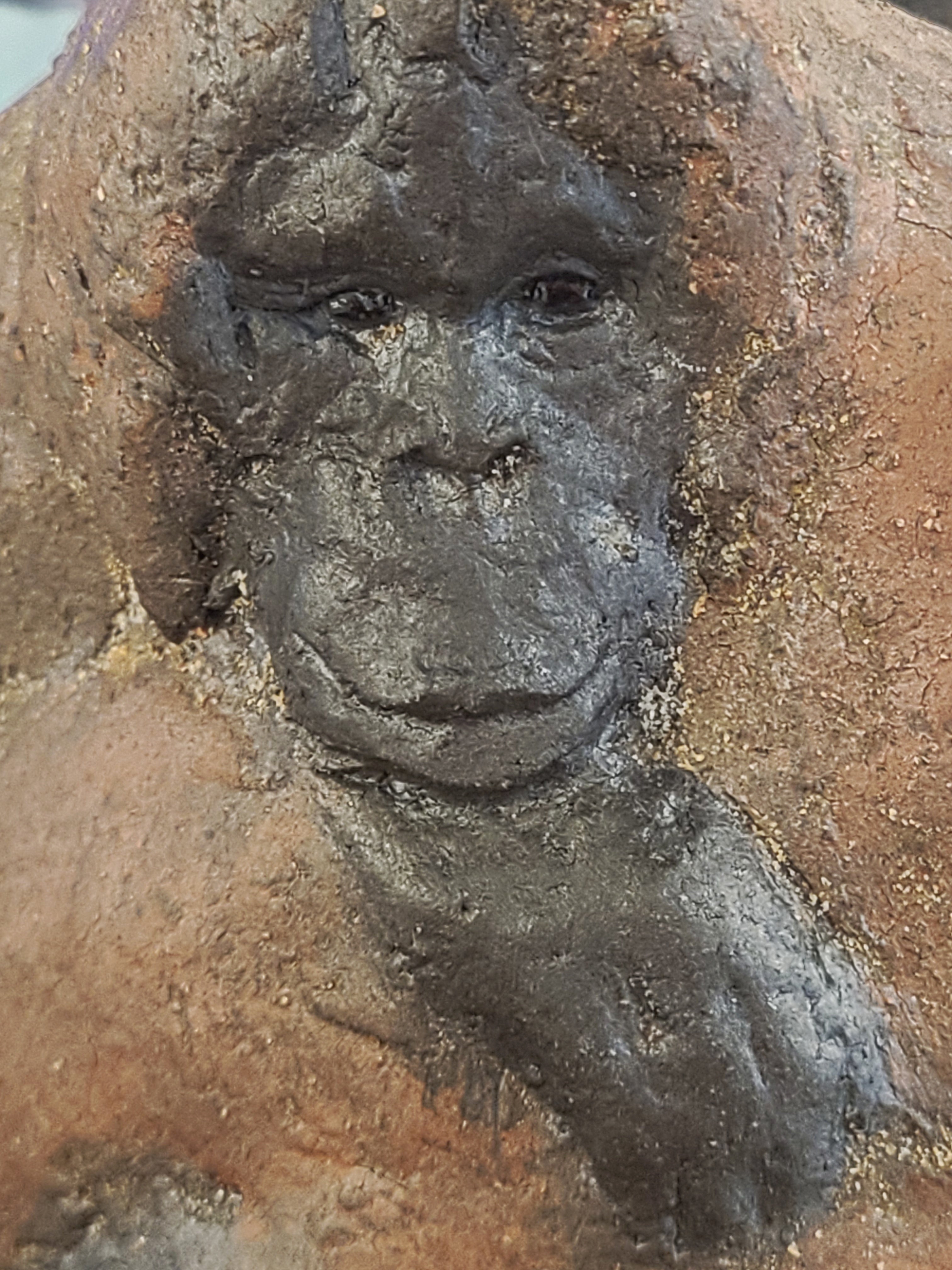 GERMAN STUDIO POTTERY GORILLA SCULPTURE