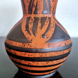 RUST ORANGE ‘ANKARA’ FUNNEL-MOUTH VASE BY HELMUT SCHOLTIS FOR CARSTENS