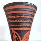 RUST ORANGE ‘ANKARA’ FUNNEL-MOUTH VASE BY HELMUT SCHOLTIS FOR CARSTENS
