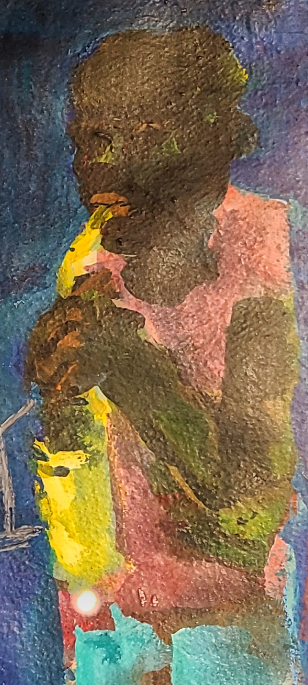‘AFTER HOURS SESSION’ MIXED MEDIA ON RAG PAPER BY SHERMAN CHINSKY (2002)