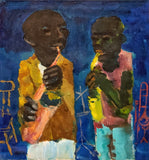 ‘AFTER HOURS SESSION’ MIXED MEDIA ON RAG PAPER BY SHERMAN CHINSKY (2002)