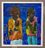 ‘AFTER HOURS SESSION’ MIXED MEDIA ON RAG PAPER BY SHERMAN CHINSKY (2002)