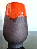ORANGE AND BLACK RUSCHA KERAMIK VASE Nr. 833
