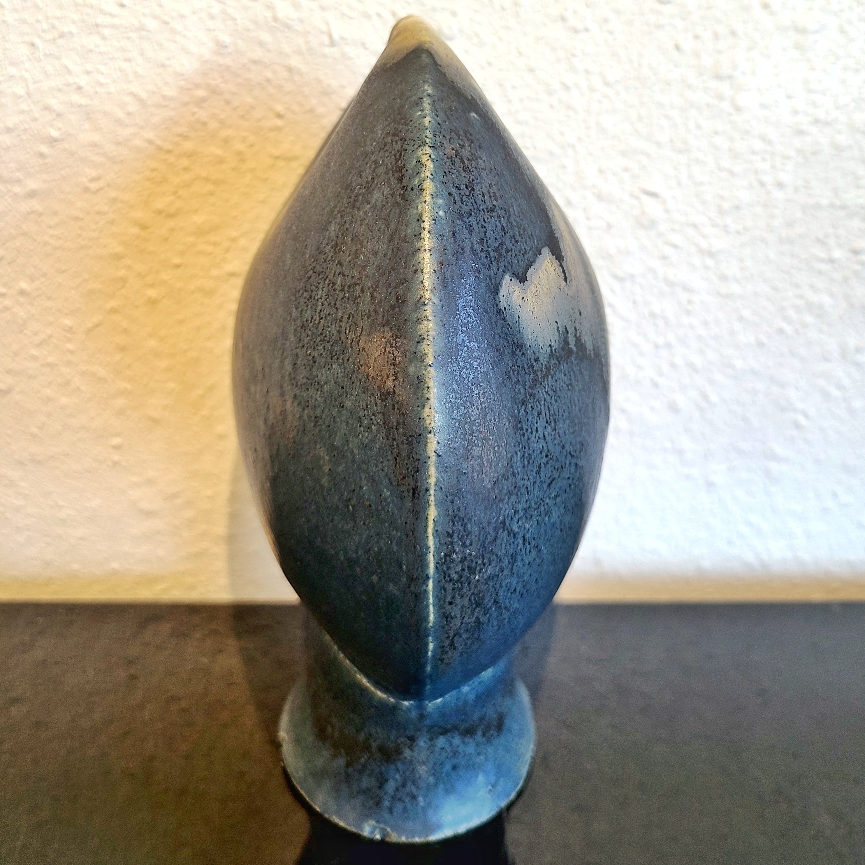 STUDIO POTTERY DOUBLE BUD VASE MARKED “MH”