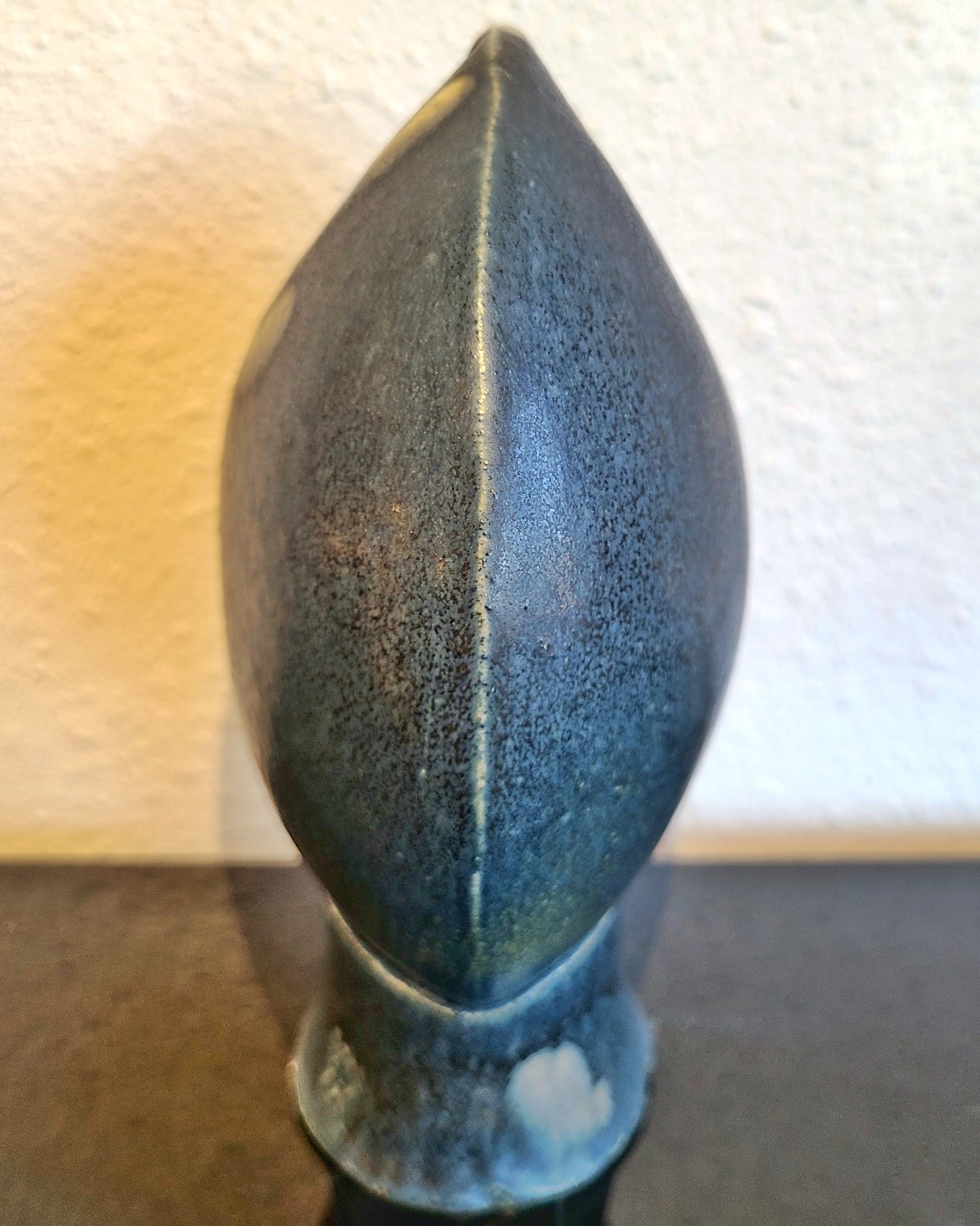 STUDIO POTTERY DOUBLE BUD VASE MARKED “MH”