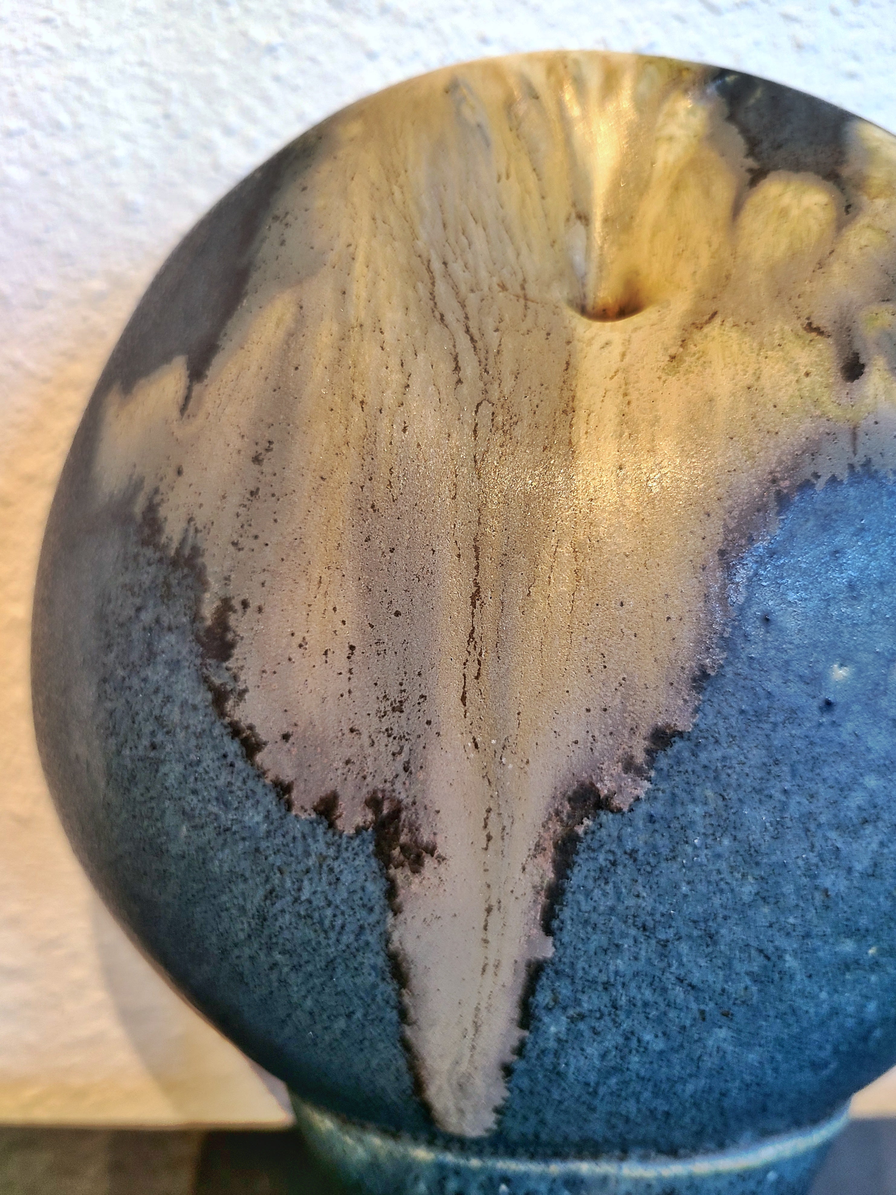 STUDIO POTTERY DOUBLE BUD VASE MARKED “MH”