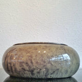 ALDO TURA LACQUERED GOATSKIN VIDE POCHE WITH METAL INSERT