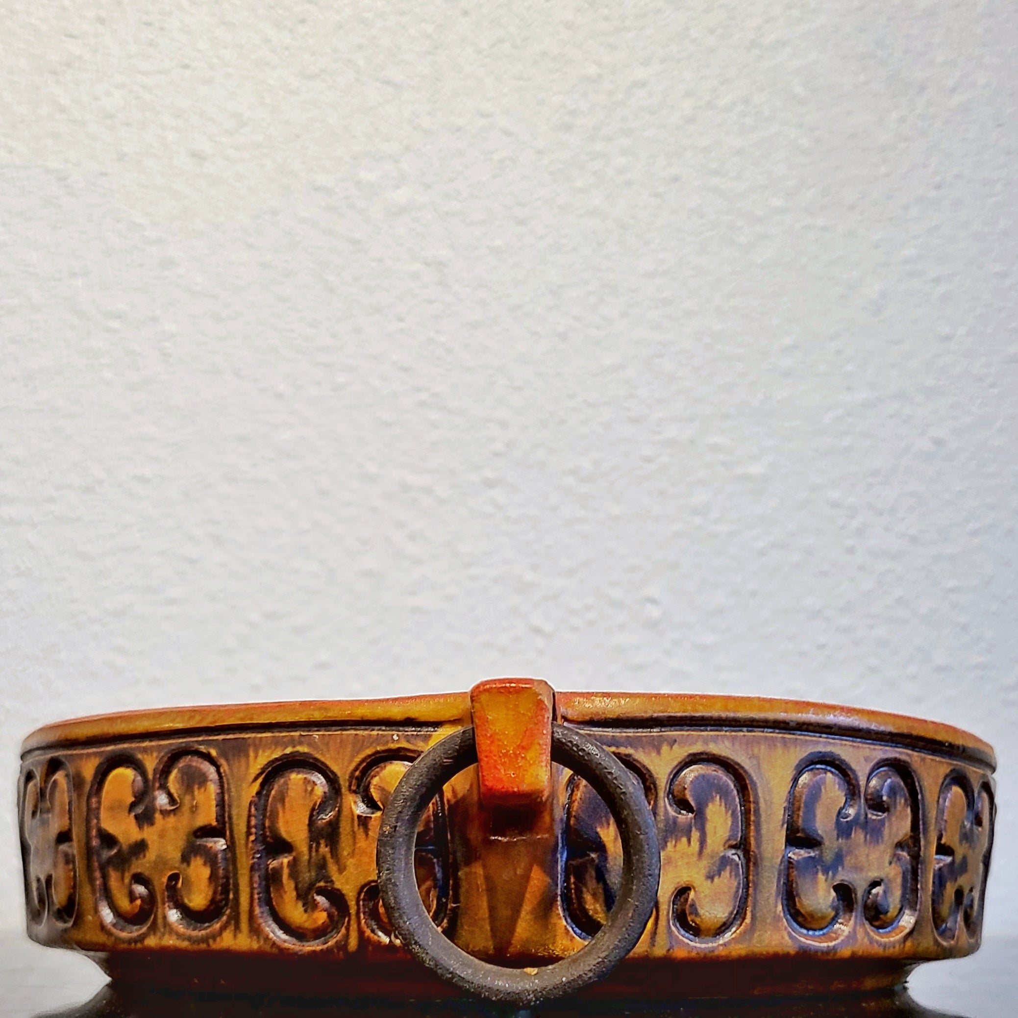 BORGINI ASHTRAY WITH IRON RINGS BY BAGNI CERAMICHE FOR RAYMOR