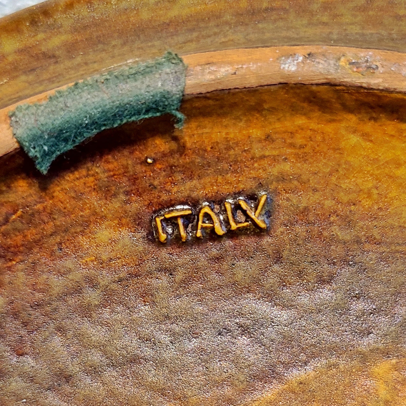 BORGINI ASHTRAY WITH IRON RINGS BY BAGNI CERAMICHE FOR RAYMOR