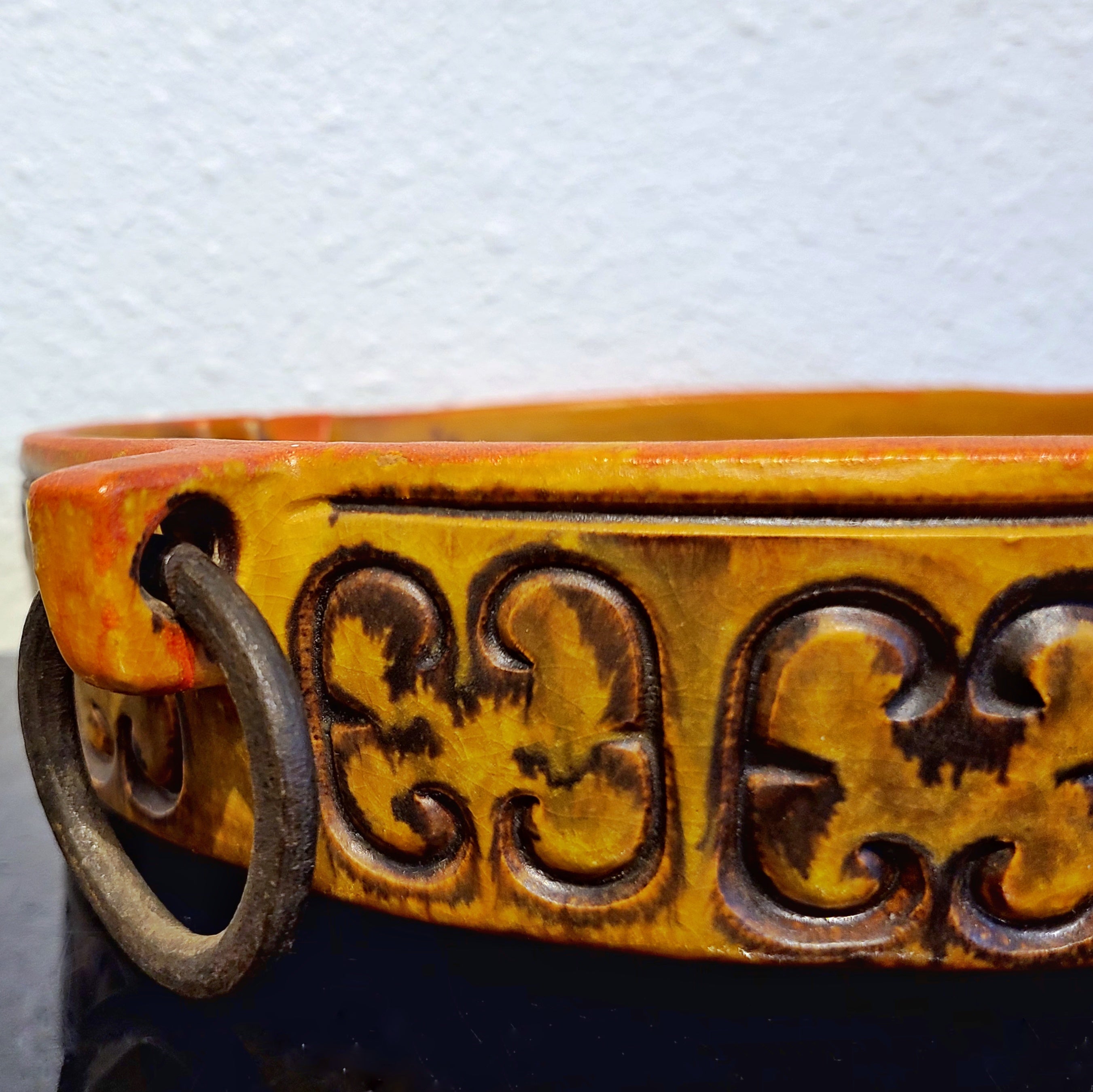 BORGINI ASHTRAY WITH IRON RINGS BY BAGNI CERAMICHE FOR RAYMOR