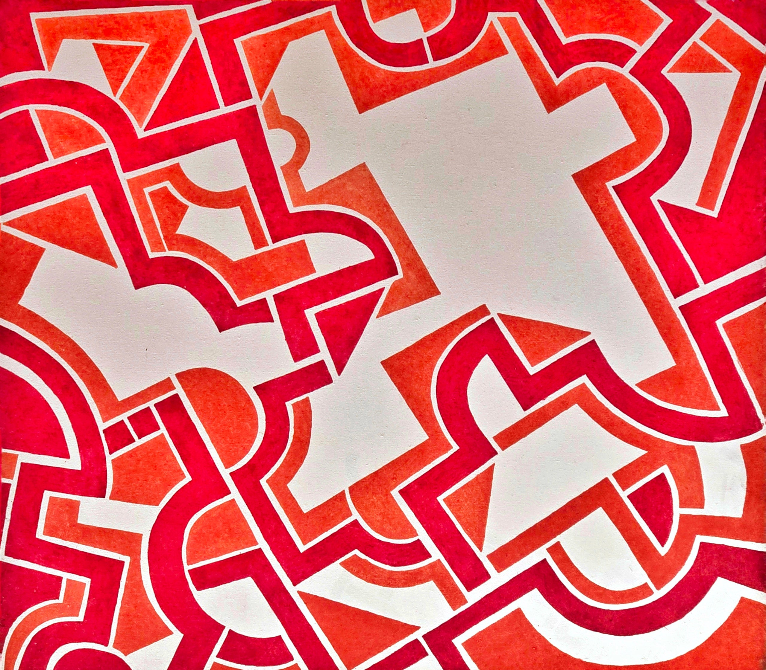 GEOMETRIC ABSTRACT BY FREDERIC M. FAILLACE (1970s)
