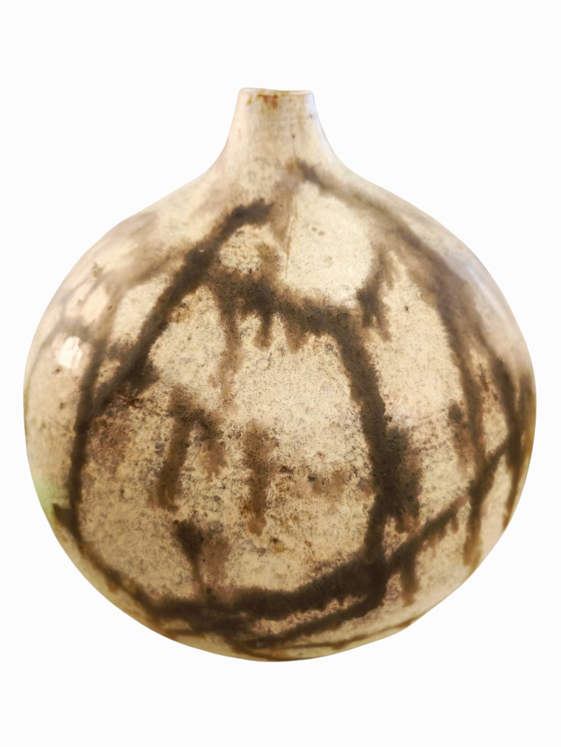 EARLY GERHARD LIEBENTHRON STUDIO POTTERY MOON VASE (1969)