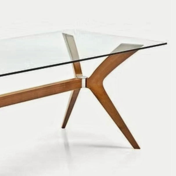 TEMPERED-GLASS-TOP ‘TOKYO’ DINING TABLE BY FABIO Di BARTOLOMEI FOR CALLIGARIS, ITALY