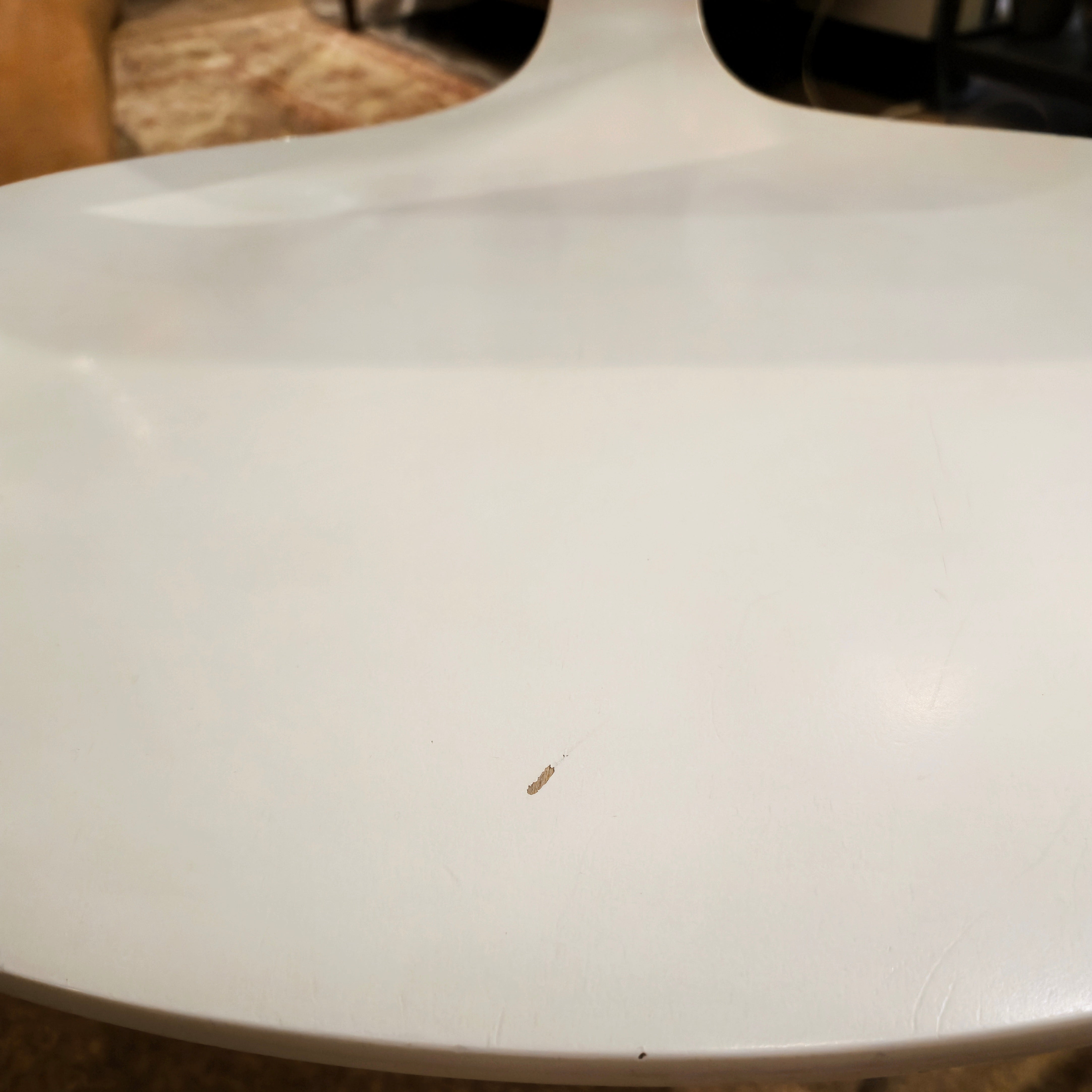 SET OF FOUR WHITE LACQUER STACKING CHAIRS BY NORMAN CHERNER