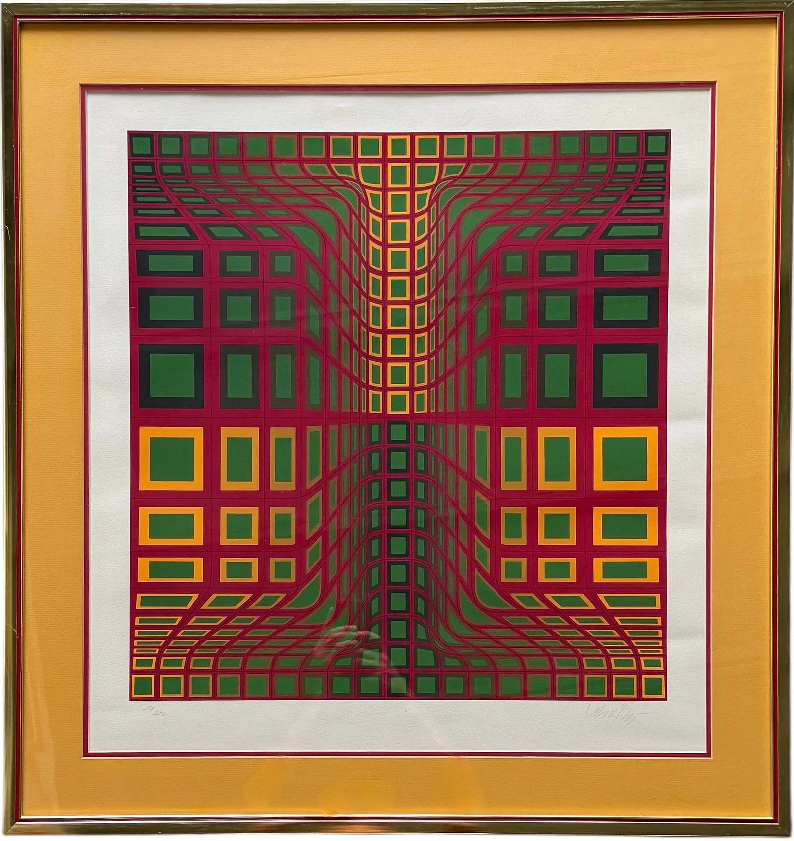 ‘COMPOSITION WITH RED, YELLOW AND GREEN’ BY VICTOR VASARELY (1980)