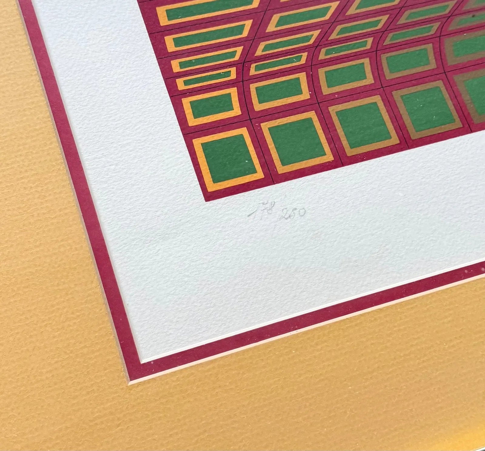 ‘COMPOSITION WITH RED, YELLOW AND GREEN’ BY VICTOR VASARELY (1980)