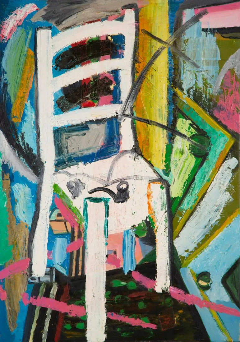 ABSTRACT OIL ON CANVAS BY MINGLEI WANG (2000s)