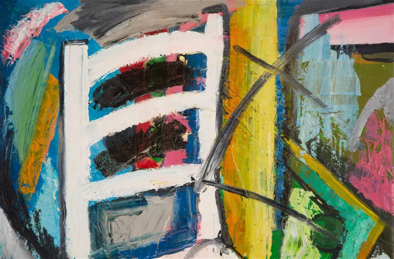 ABSTRACT OIL ON CANVAS BY MINGLEI WANG (2000s)