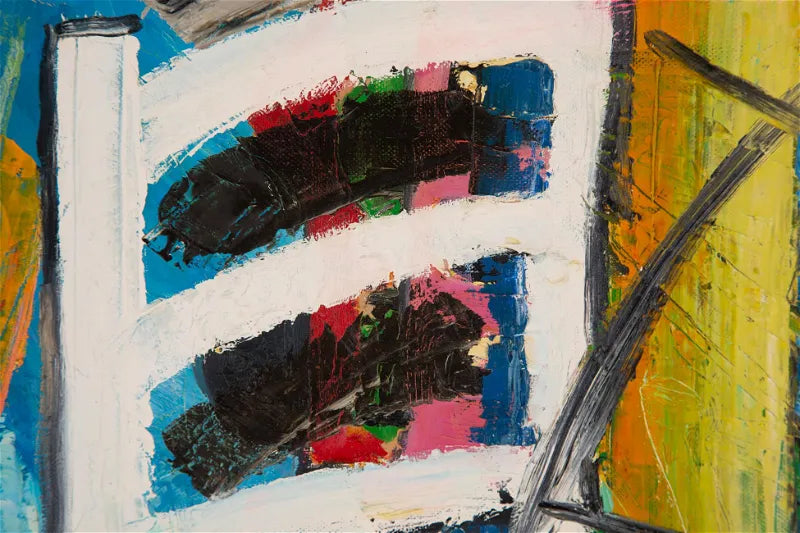 ABSTRACT OIL ON CANVAS BY MINGLEI WANG (2000s)