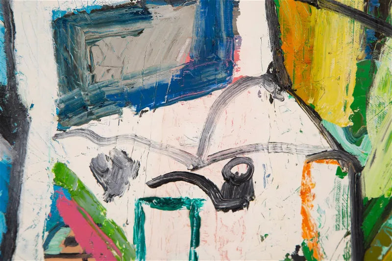 ABSTRACT OIL ON CANVAS BY MINGLEI WANG (2000s)