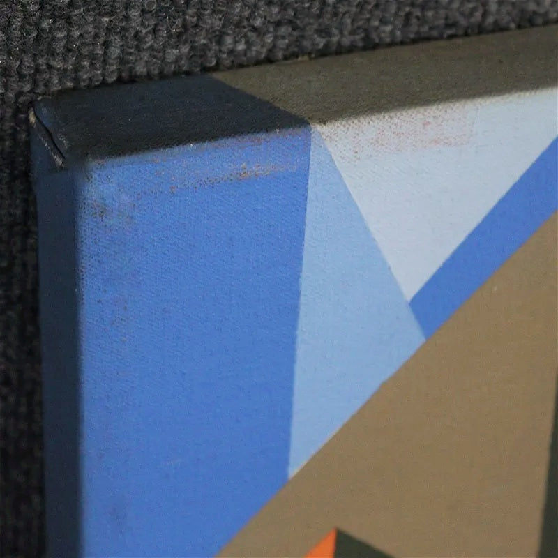 HARD-EDGE OP ART ACRYLIC BY NICK LUTTINGER (1970s)