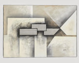 CLEAN-EDGE GEOMETRIC ABSTRACT SIGNED “MARX” (1980s)