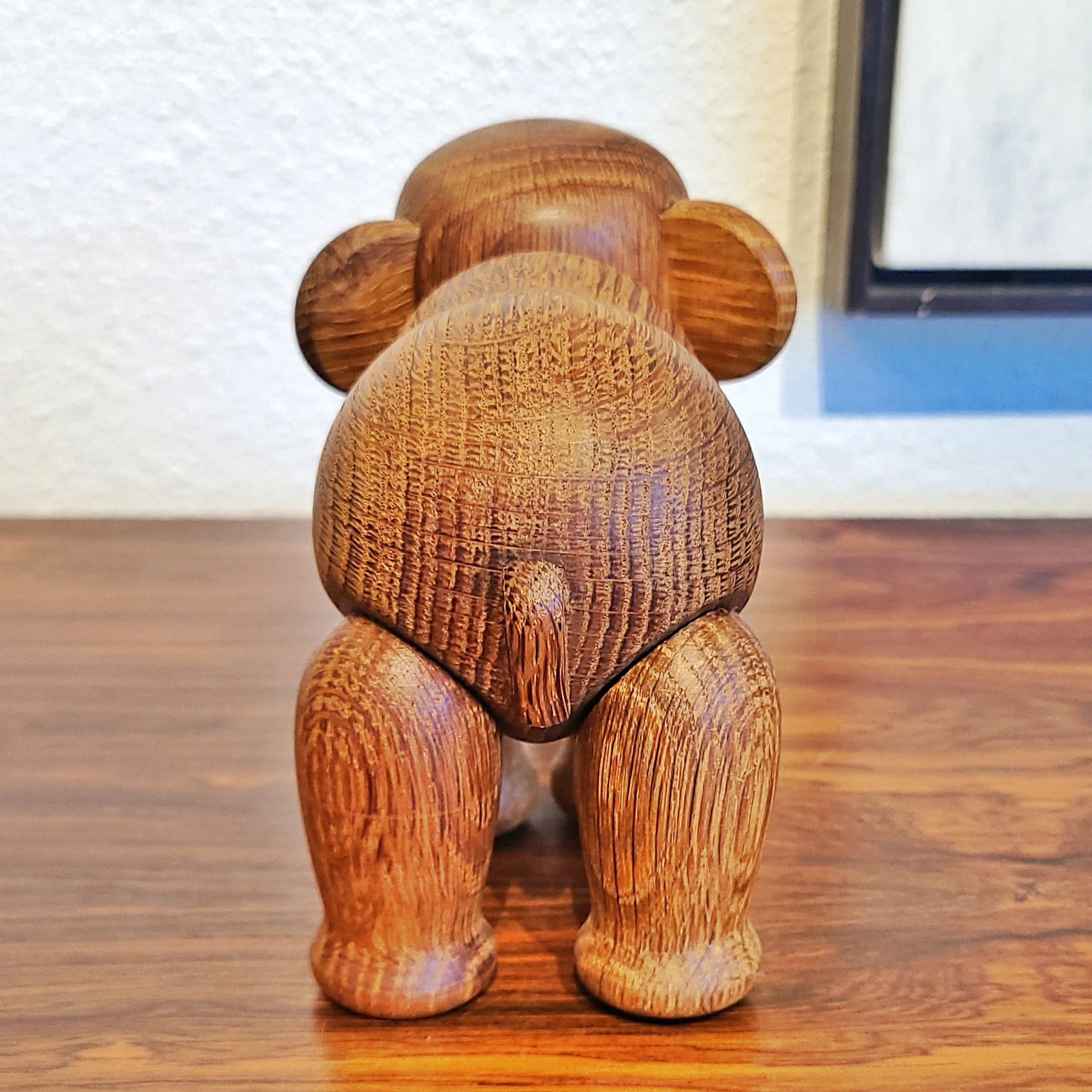 EARLY ORIGINAL ARTICULATED OAK ELEPHANT BY KAY BOJESEN (DENMARK)