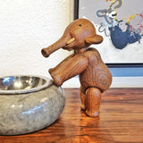 EARLY ORIGINAL ARTICULATED OAK ELEPHANT BY KAY BOJESEN (DENMARK)