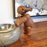 EARLY ORIGINAL ARTICULATED OAK ELEPHANT BY KAY BOJESEN (DENMARK)