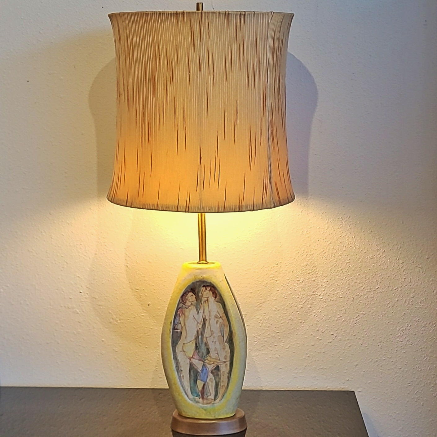 TALL MARCELLO FANTONI TABLE LAMP WITH FIGURES