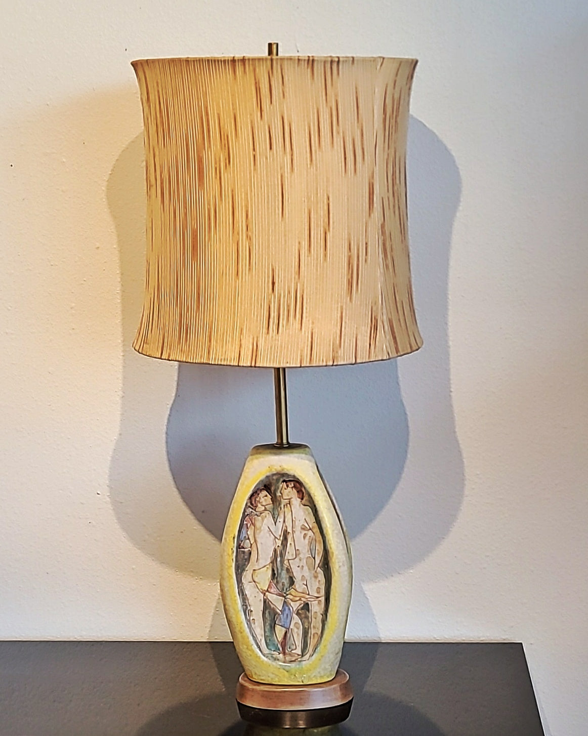 TALL MARCELLO FANTONI TABLE LAMP WITH FIGURES