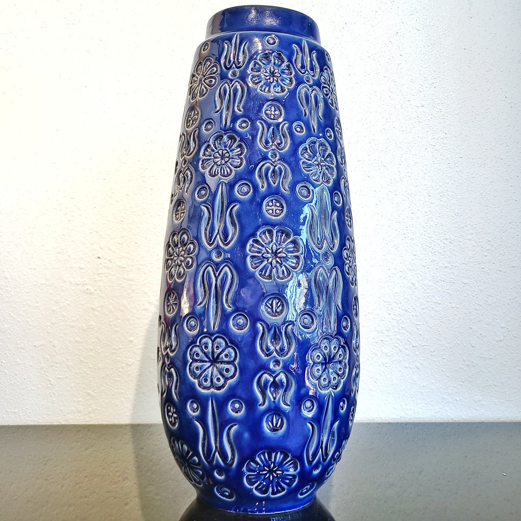 GIANT BLUE SCHEURICH 'BERNINA' VASE Nr. 265/52 – MODERN REDUX