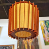 TEAK BAFFLE PENDANT/SWAG LAMP (CANADA)