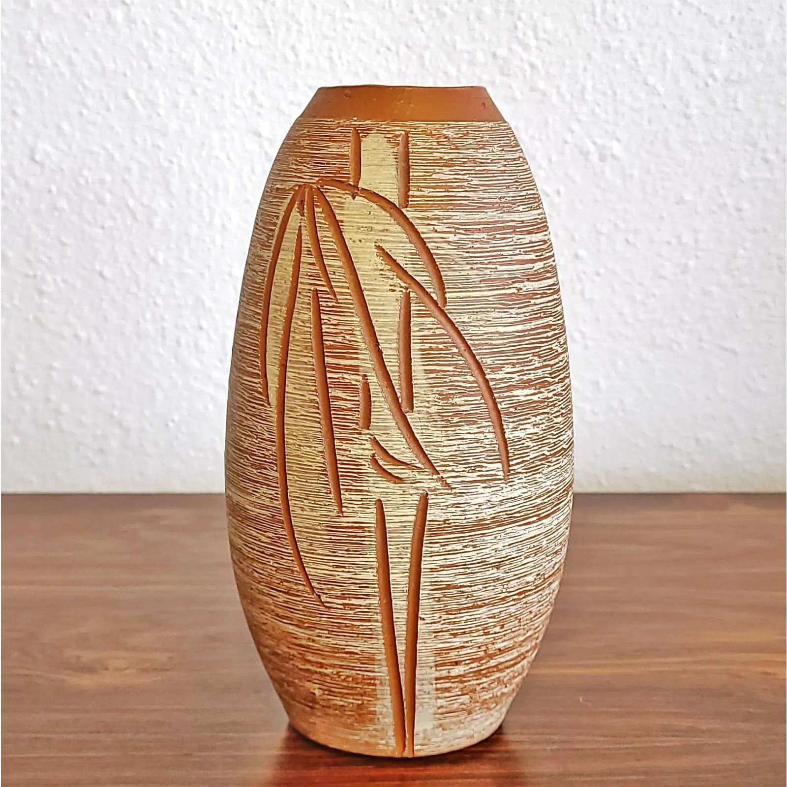 UNKNOWN “KLINKER” VASE WITH BAMBOO DÉCOR