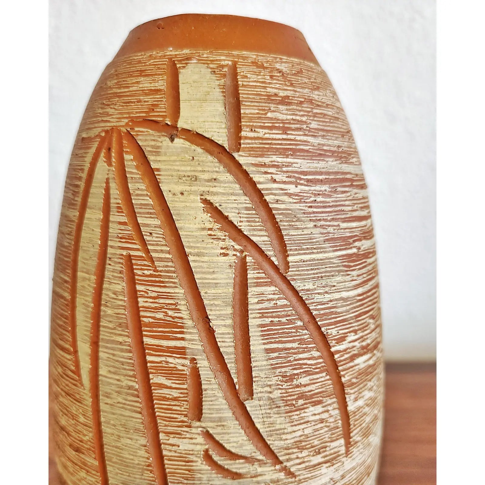 UNKNOWN “KLINKER” VASE WITH BAMBOO DÉCOR
