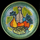 ENAMEL ON COPPER WALL PLATE BY UBALDO CINCIARINI FOR STUDIO CELLINI RAME d'ARTE PESARO