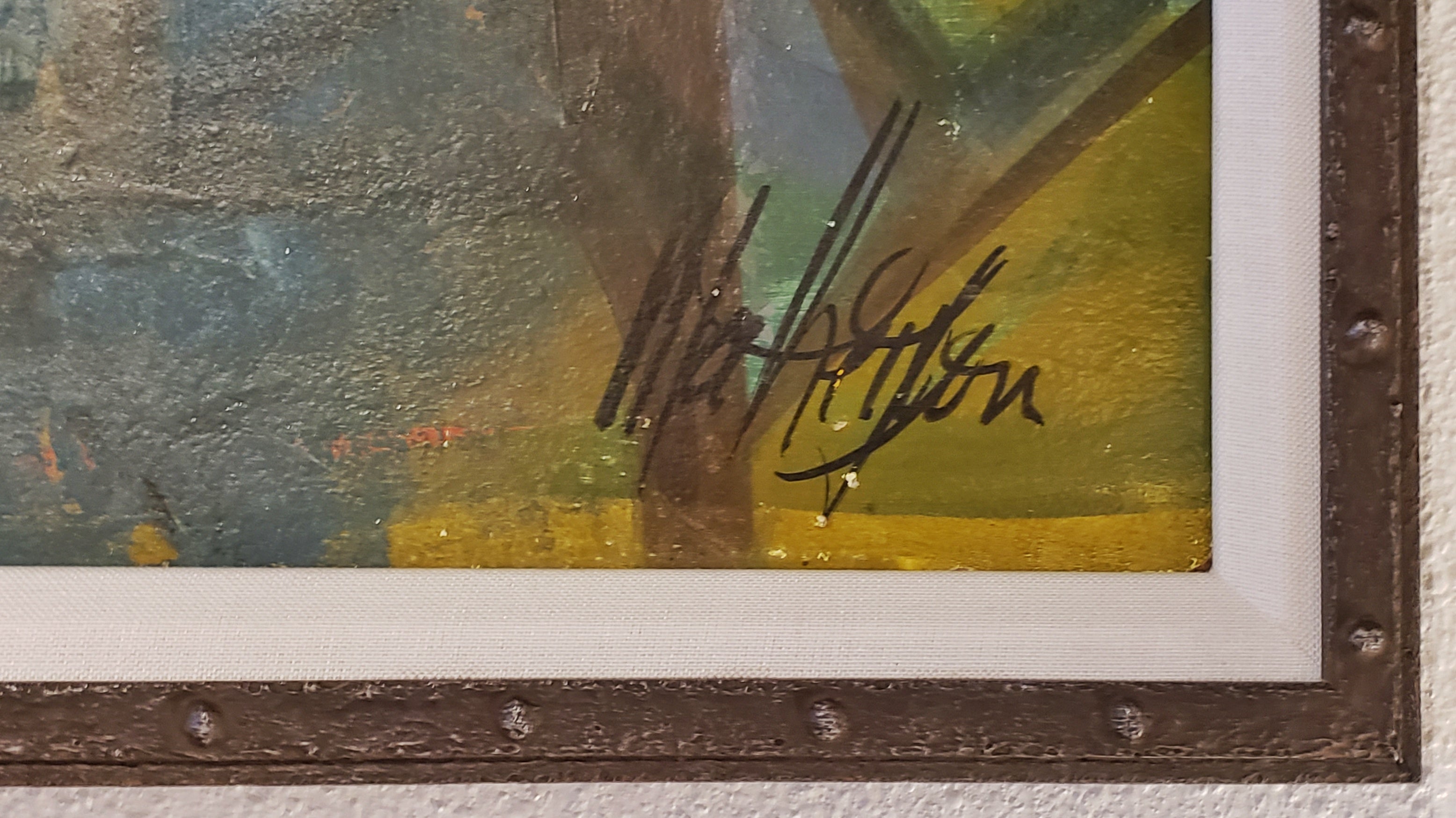 ‘SMALL FISHING VILLAGE’ OIL ON MASONITE SIGNED MATHESON