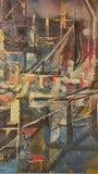 ‘SMALL FISHING VILLAGE’ OIL ON MASONITE SIGNED MATHESON