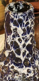 ES KERAMIK BLUE AND WHITE FAT-LAVA VASE Nr. 602/22